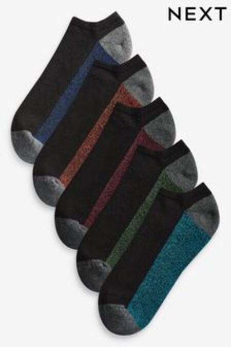 Black 5 Pack Cushioned Trainer Socks (366204) | €13