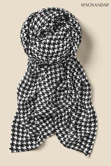 Sosandar Black Dogtooth Print Scarf (366242) | €44