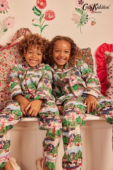 Cath Kidston Grüner Familien-Weihnachtspyjama für Kinder​​​​​​​ (366258) | 55 €