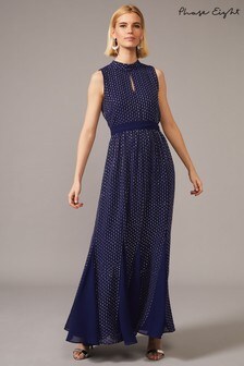Phase Eight Blue Pippa Embellished Blouson Dress (366428) | €121