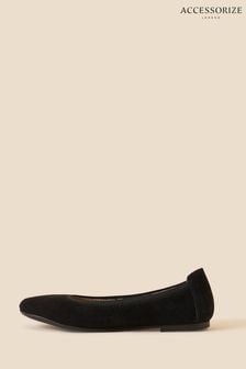 Accessorize Black Suede Ballet Shoes (366642) | ₪ 186