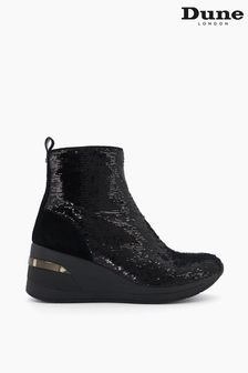 Dune London Black Effective Sequin Wedge Boots (366790) | $159