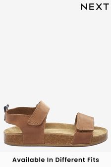 Tan Brown Wide Fit (G) Corkbed Comfort Sandals (366839) | €10 - €12