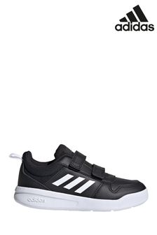 حذاء رياضي أسود/أبيض بحزام لاصق للأطفال والشباب Tensaur من adidas