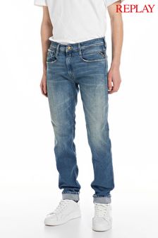 Темно-синий джинсовый джинсы HFX - темно-синие узкие джинсы Replay Anbass (367049) | €212