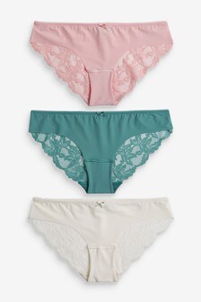 Lot de 3 culottes sans VPL avec dos en dentelle