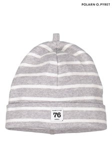PO.P Grey Organic Cotton Striped Hat (368162) | INR 1,396
