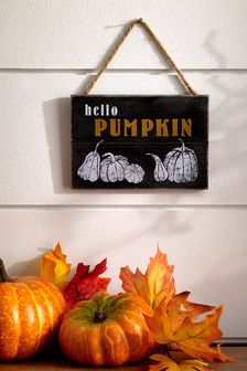 Multi Halloween Hello Pumpkin Wall Art (368481) | $11