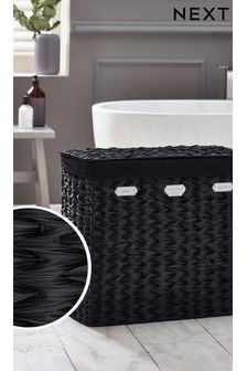 Black Hepworth Wicker Sorter Laundry Hamper (368537) | MYR 390