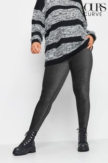 Yours Curve Grey Cord Leggings (368836) | ₪ 121