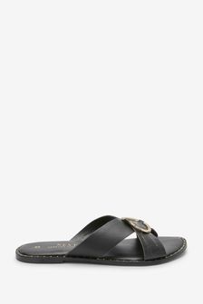 Black Regular/Wide Fit Forever Comfort® Cross Over Mule Sandals (368985) | 36 €
