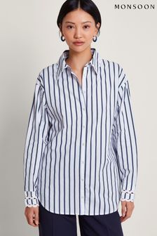 Monsoon Blue Selma Longline Shirt (369607) | $162