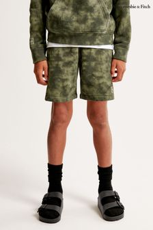 Abercrombie & Fitch Green Tie Dye Jogger Shorts