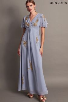Monsoon Blue Kendra Embellished Maxi Dress (369945) | ₪ 754