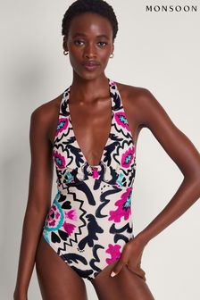 Monsoon Cream Avelle Halterneck Swimsuit (370209) | $118