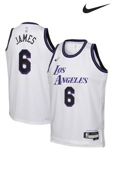 Nike White Los Angeles Lakers City Edition Swingman Jersey 22 - Lebron James Youth (370223) | €104