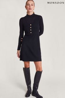 Monsoon Black Phene Pinafore Dress (370236) | €34