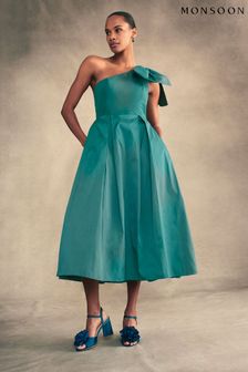 Monsoon Blue Bliss One-Shoulder Dress (370369) | SGD 242