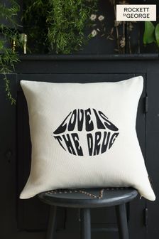 Rockett St George Love Is The Drug Knitted Lips Cushion (370666) | €44