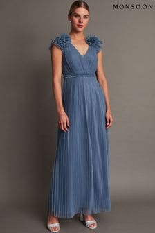 Monsoon Wendy Pleated Maxi Dress (371016) | kr2 380