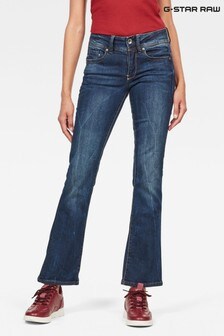 סקיני ג'ינס בגזרה מתרחבת ובשטיפה כהה של G-Star מדגם Midge Saddle (371094) | ‏373 ₪