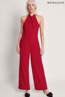 Monsoon Red Cam Crossover Jumpsuit
