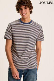 Joules Boathouse Navy Stripe Jersey Crew Neck T-Shirt (371460) | AED138