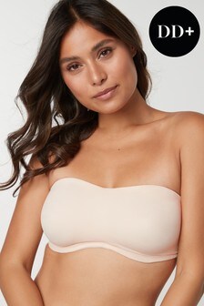 Soutien-gorge bandeau effet minimisant non rembourré bonnets DD+