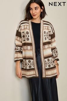 Brown/Neutral Pattern Cardigan (371527) | AED192