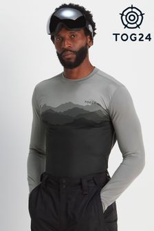 Tog 24 Charcoal Grey Snowdon Thermal Zip Neck Saga T-Shirt (371686) | KRW68,300