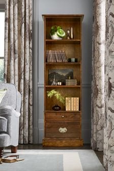 Laura Ashley Dark Chestnut Garrat 2 Drawer Single Bookcase (372204) | €884