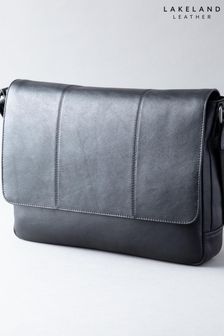 Lakeland Leather Scarsdale Leather Black Messenger Bag (372226) | LEI 448