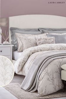 Laura Ashley Dove Grey Pussy Willow Duvet Cover and Pillowcase Set (372338) | AED250 - AED471