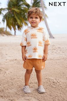 Neutral - Hoodie And Short Towelling Set (3mths-7yrs) (373324) | kr290 - kr360