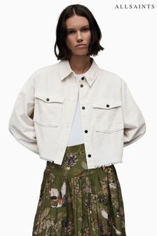 AllSaints White Ziva Cord Shacket (373361) | OMR72