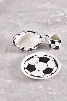 Football Children's 3 Piece Ceramic Dinner Set
