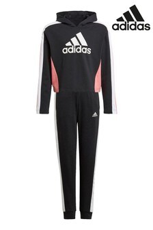 Survêtement adidas noir avec sweat à capuche court