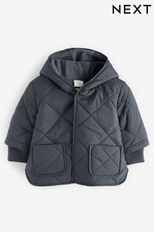 Charcoal Grey Baby Quilted Jacket (0mths-2yrs) (374154) | OMR10 - OMR11