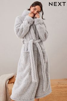 Grey Teddy Borg Fleece Dressing Gown (374231) | 33 €