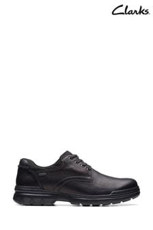 Clarks Black Leather Rockie Walk GTX Shoes (374515) | €179