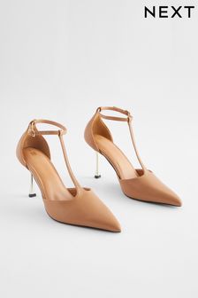 Forever Comfort® T Bar Metallic Heel Shoes