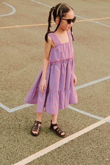 Ruched Strap Tiered Dress (3-16yrs)