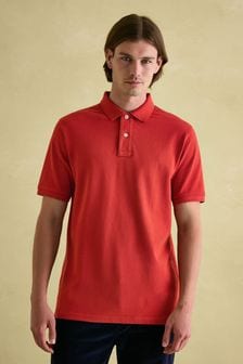 Joules Woody Orange Regular Fit Cotton Pique Polo Shirt (375372) | SGD 58