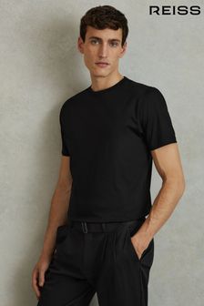 Reiss Black Capri Cotton Crew Neck T-Shirt (375427) | 135 €