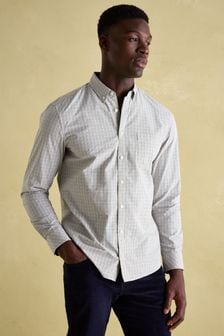 Bleu/marron - Joules Abbott Cotton Poplin Shirt (376785) | €70