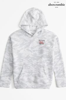 Sweat à capuche Abercrombie & Fitch gris avec logo au dos (377010) | €47