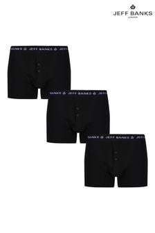 Jeff Banks Classic Button Fly Boxers 3 PK