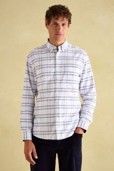 Joules Welford White Cotton Check Shirt (377171) | $79