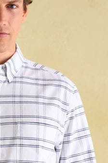 Joules Welford White Cotton Check Shirt (377171) | $86