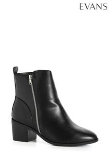 Evans Brinley Black Wide Fit Ankle Boots (377442) | €37